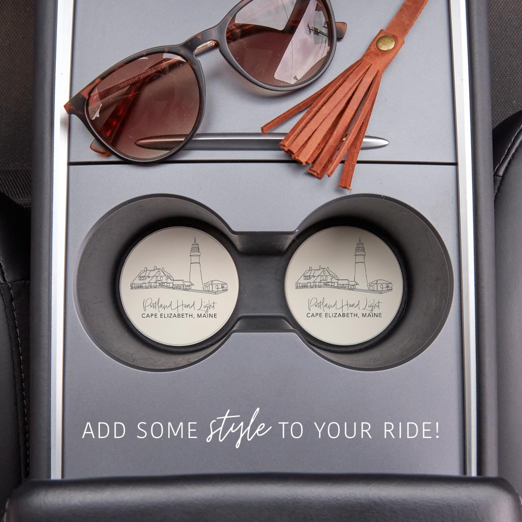 Portland Head Light| Absorbent Car Coasters | Set of 2 | Min 4