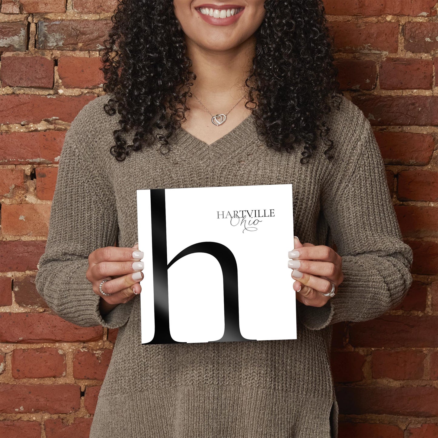 Hartville Oh Minimal Monogram | Hi-Def Glass Art | Eaches | Min 2