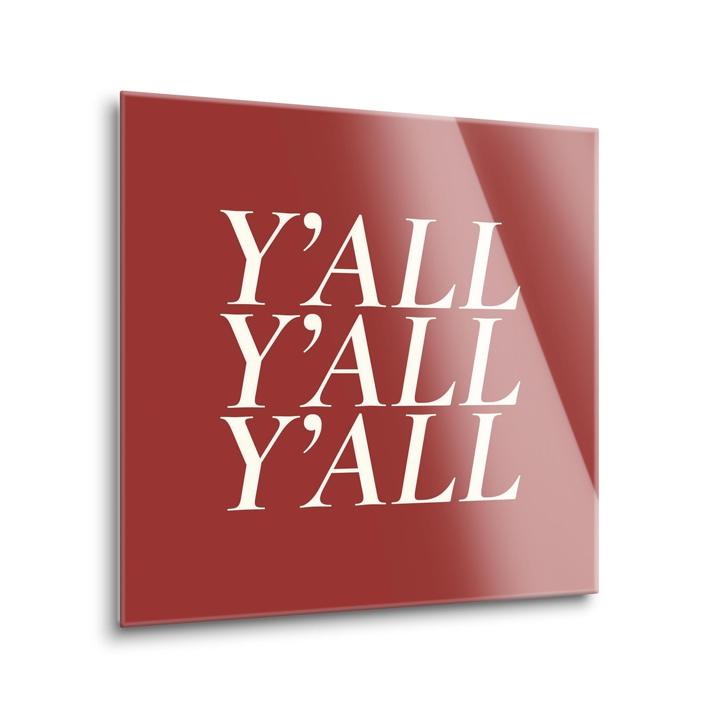 Modern Minimalist Oklahoma Yall | Hi-Def Glass Art | Eaches | Min 2