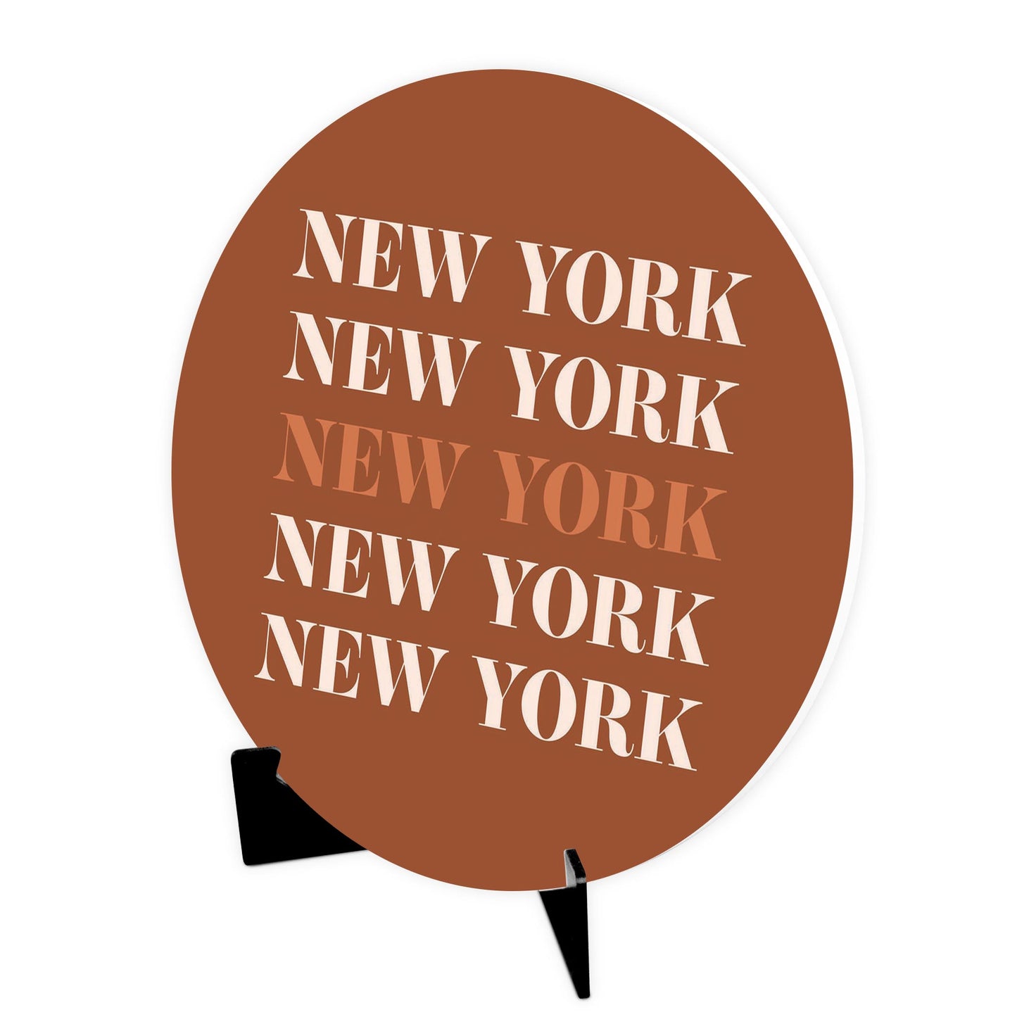 Modern Minimalist New York Repeated Dark | Wood Sign | Eaches | Min 1