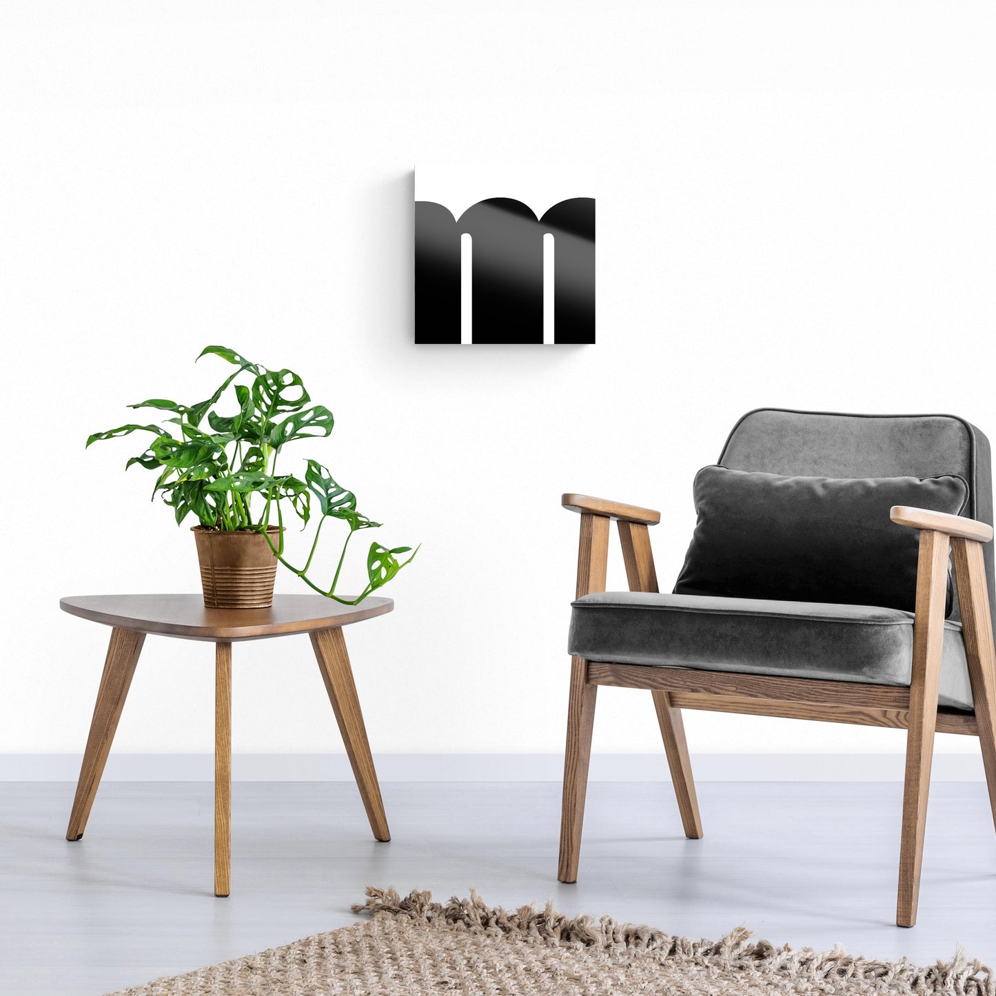 Fun Chunky Monogram M | Hi-Def Glass Art | Eaches | Min 1