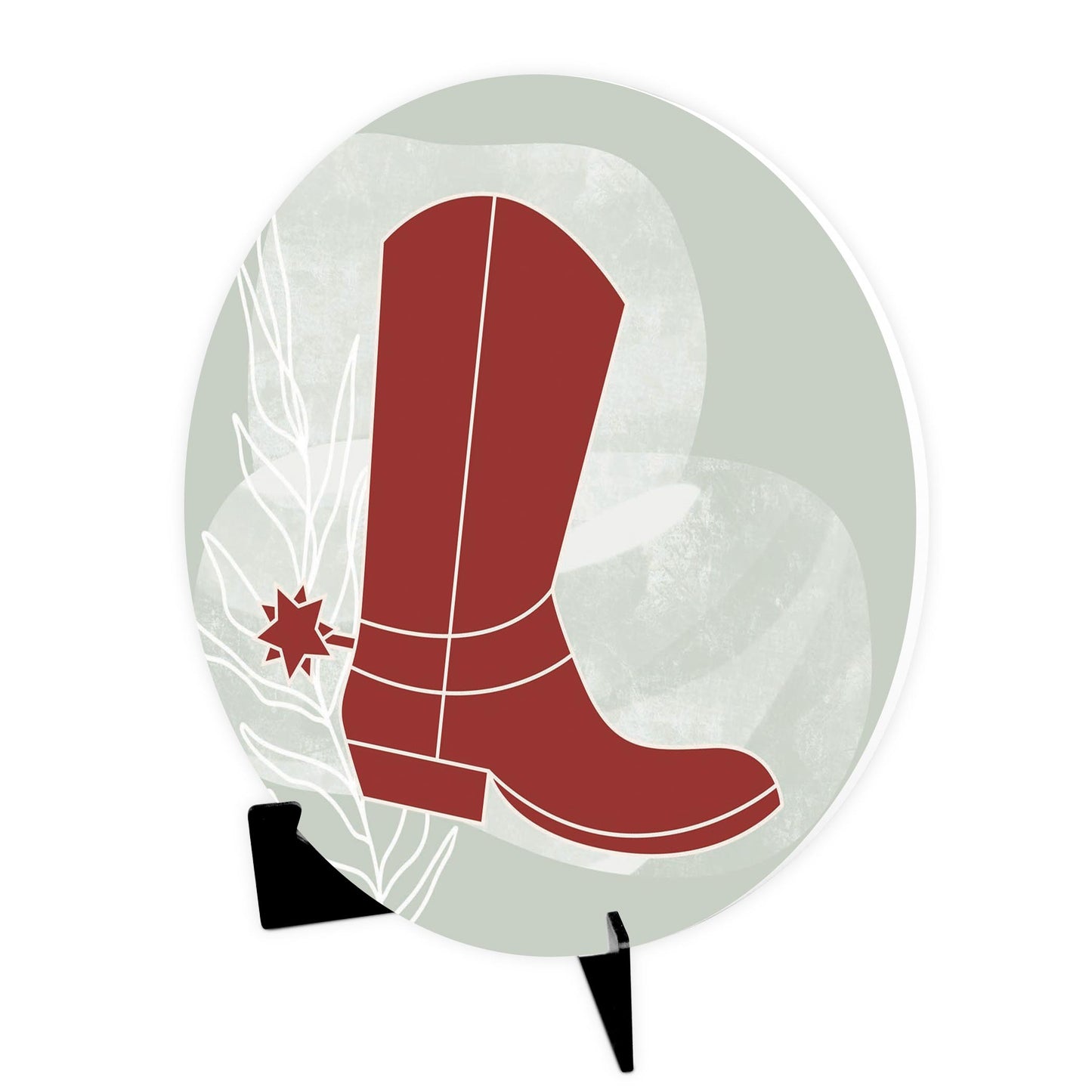 Modern Minimalist Oklahoma Boot | Wood Sign | Eaches | Min 1
