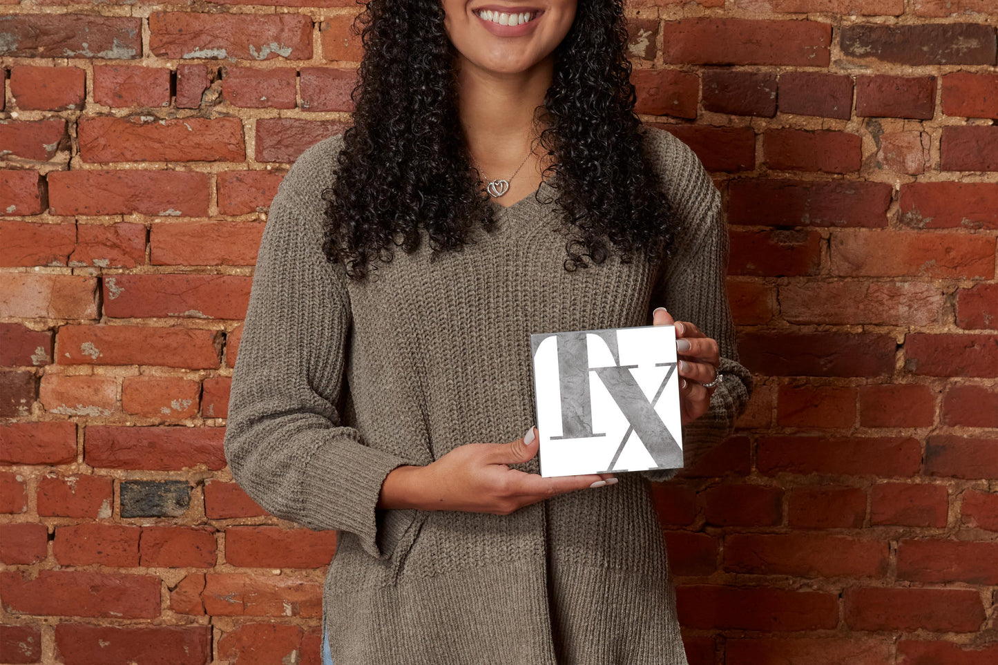 Modern White Texas Initials | Wood Block | Eaches | Min 4