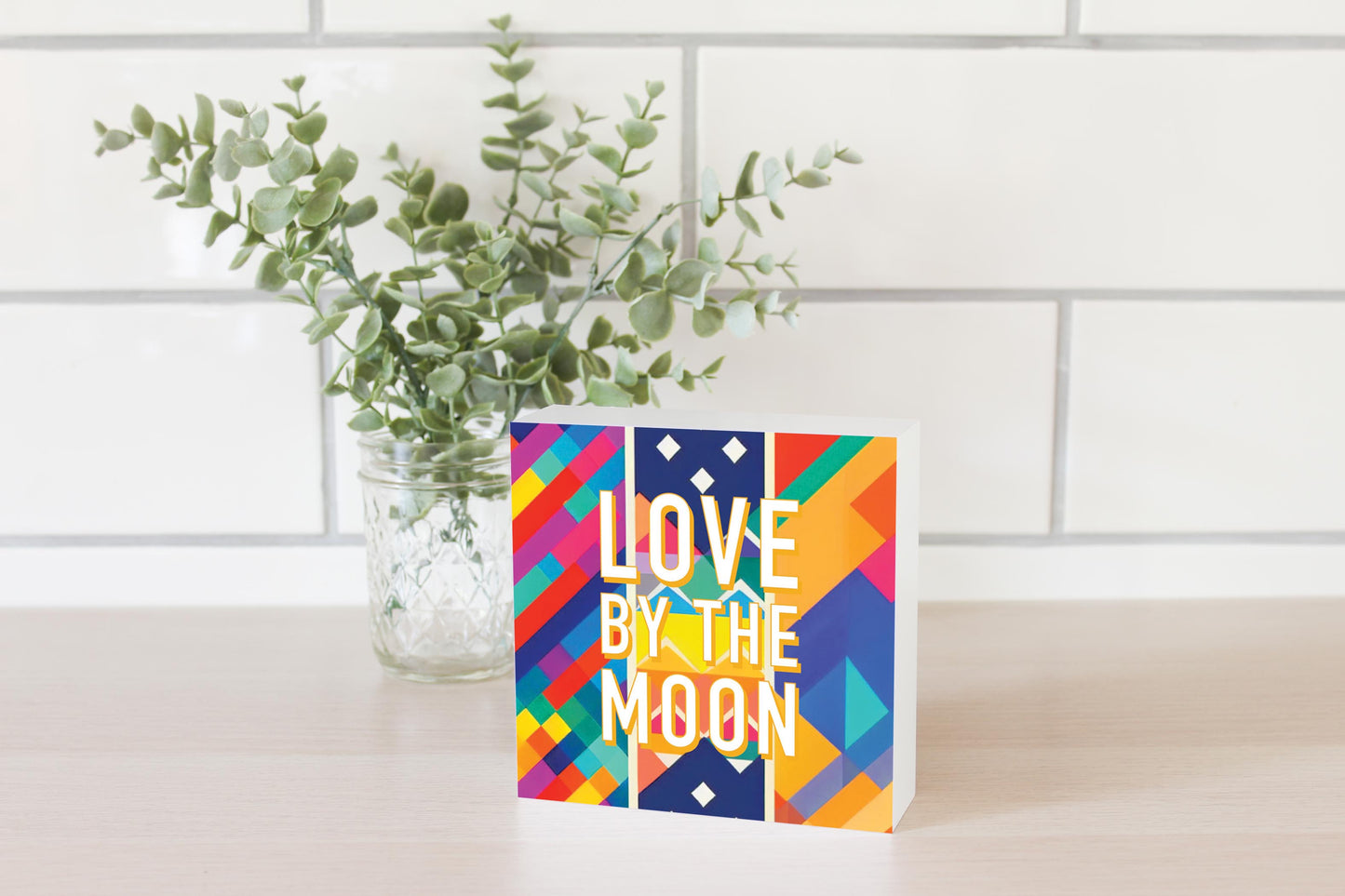 Love By The Moon | Wood Block | Eaches | Min 4