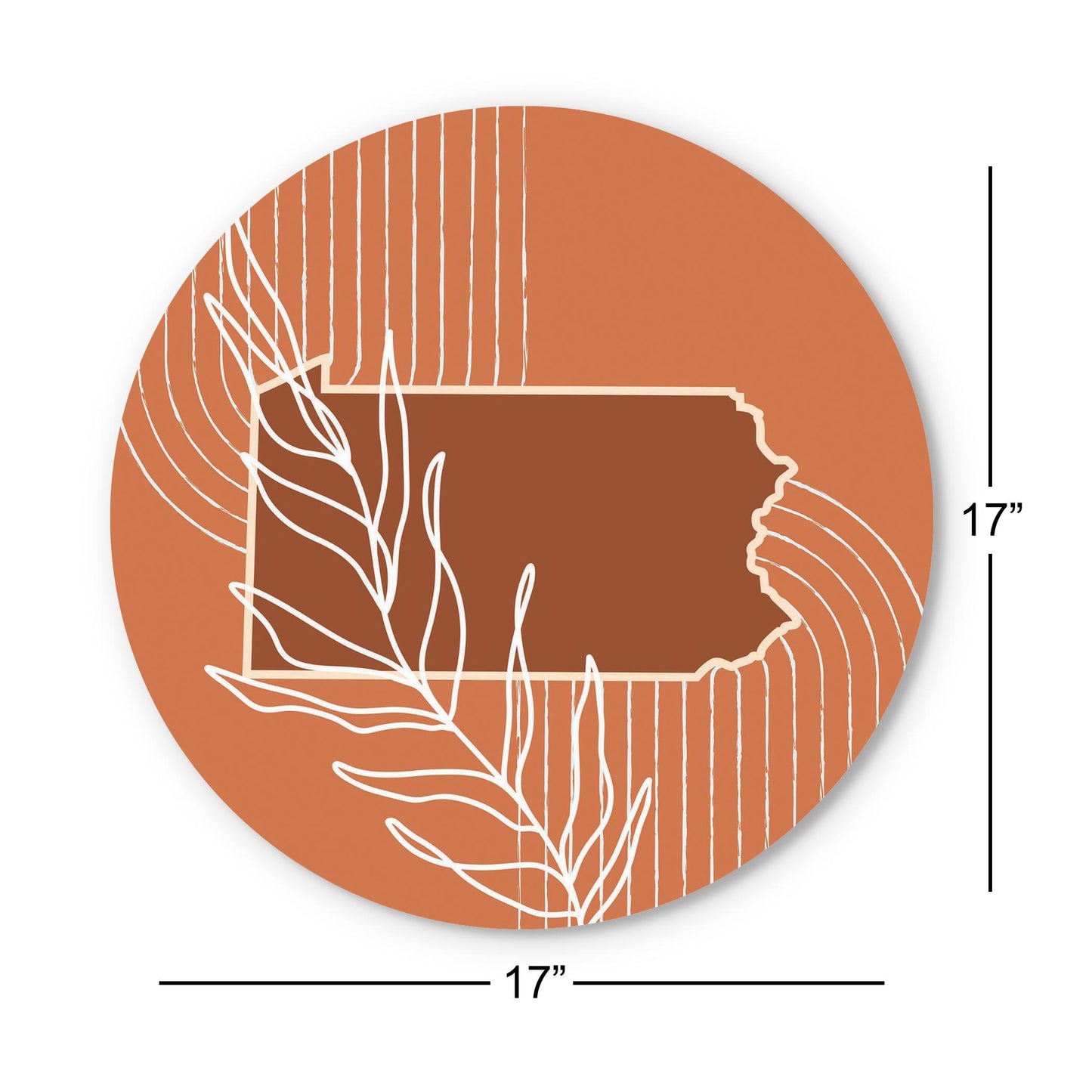 Modern Minimalist Pennsylvania State Leaf | Wood Sign | Eaches | Min 1