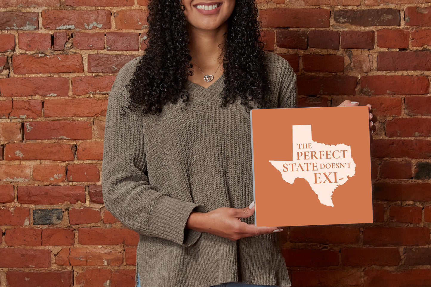 Modern Minimalist Texas The Perfect State Doesnt Exi | Wood Block | Eaches | Min 2