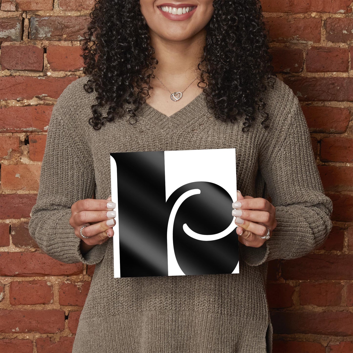 Fun Chunky Monogram K | Hi-Def Glass Art | Eaches | Min 2