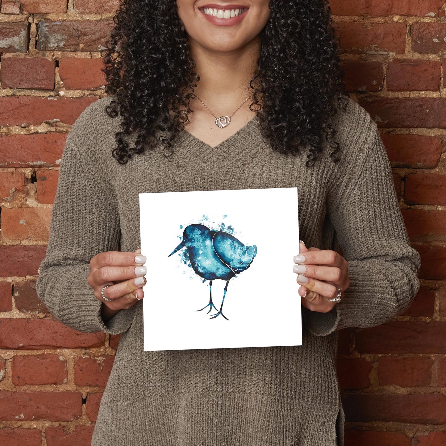 New England Water Color Sand Piper | Hi-Def Glass Art | Eaches | Min 2
