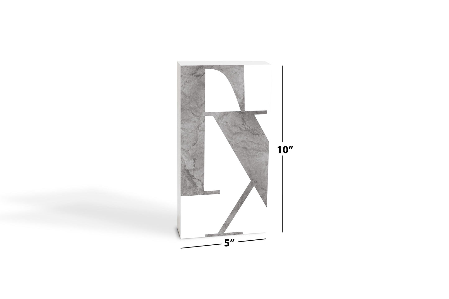 Modern White Texas Initials | Wood Block | Eaches | Min 4