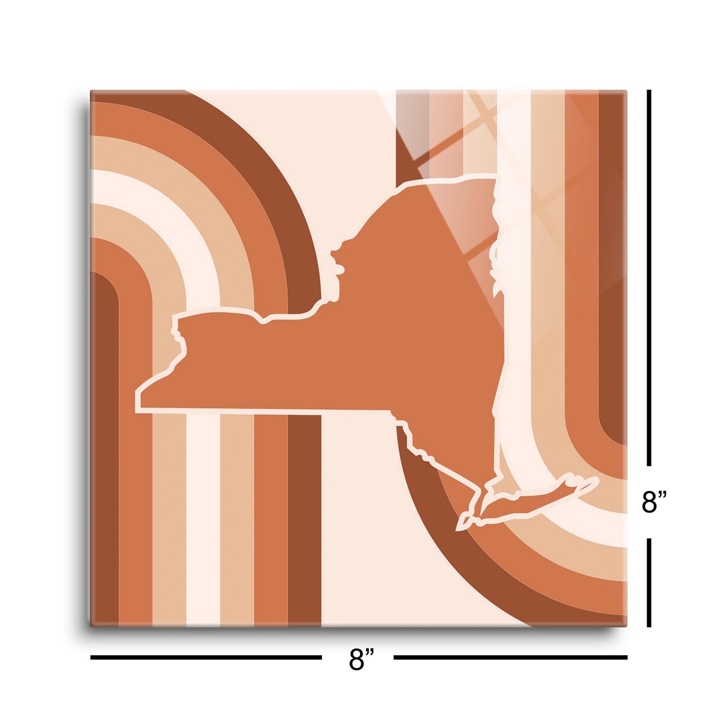 Modern Minimalistic New York Retro Thick Line | Hi-Def Glass Art | Eaches | Min 2