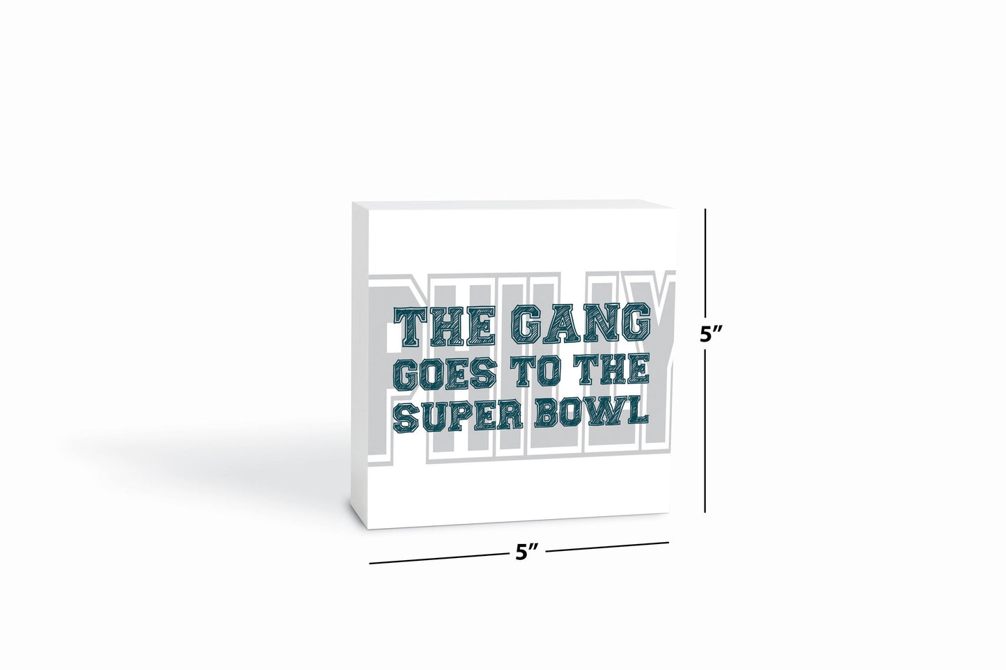 Modern Minimalist Pennsylvania Super Bowl Gang | Wood Block | Eaches | Min 4