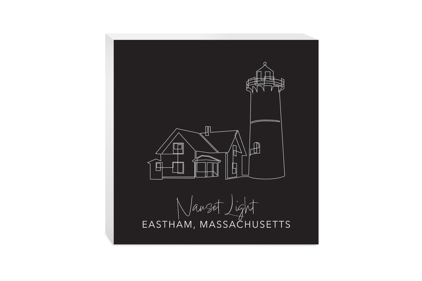 Black Nauset Light | Wood Block | Eaches | Min 2