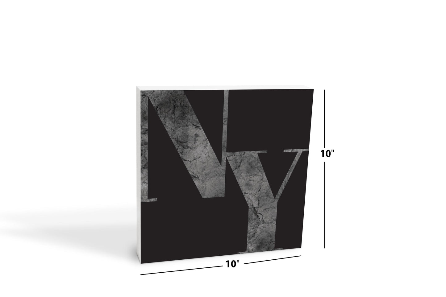 Minimalistic B&W New York Black Initials | Wood Block | Eaches | Min 2