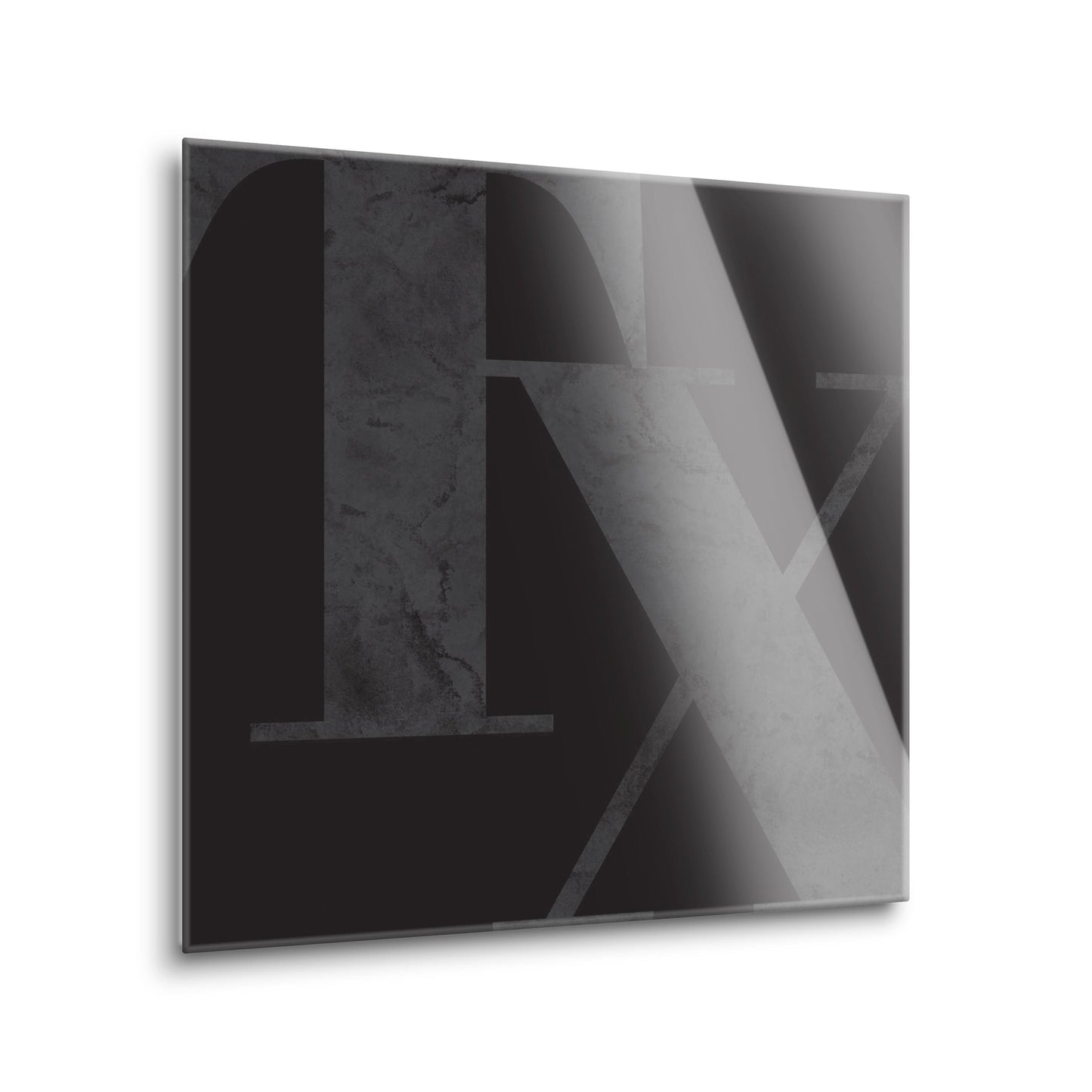 Modern Black Texas Initials | Hi-Def Glass Art | Eaches | Min 2