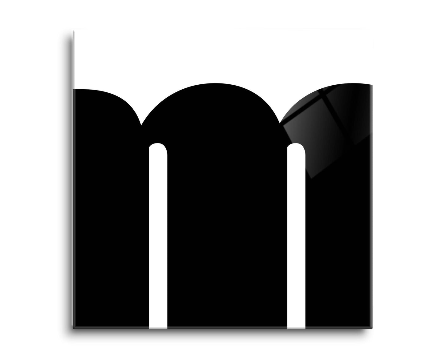 Fun Chunky Monogram M | Hi-Def Glass Art | Eaches | Min 2