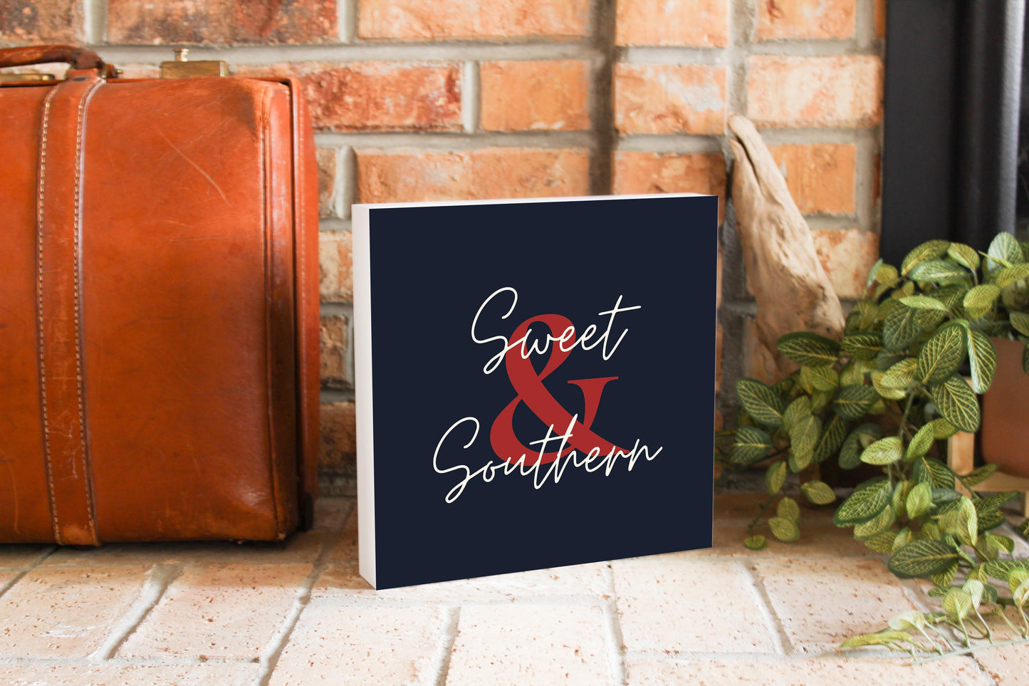 Modern Minimalist Texas Colors Sweet Southern | Wood Block | Eaches | Min 2