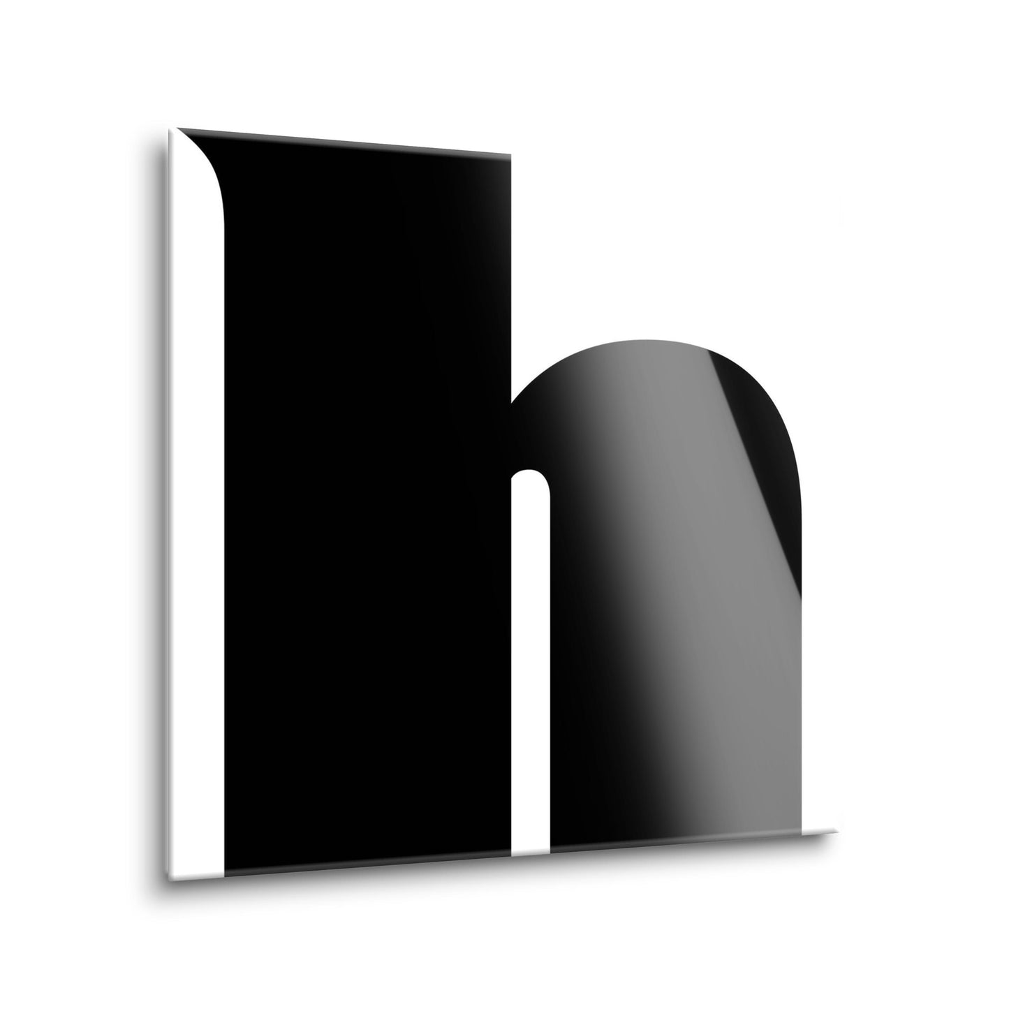 Fun Chunky Monogram H | Hi-Def Glass Art | Eaches | Min 2