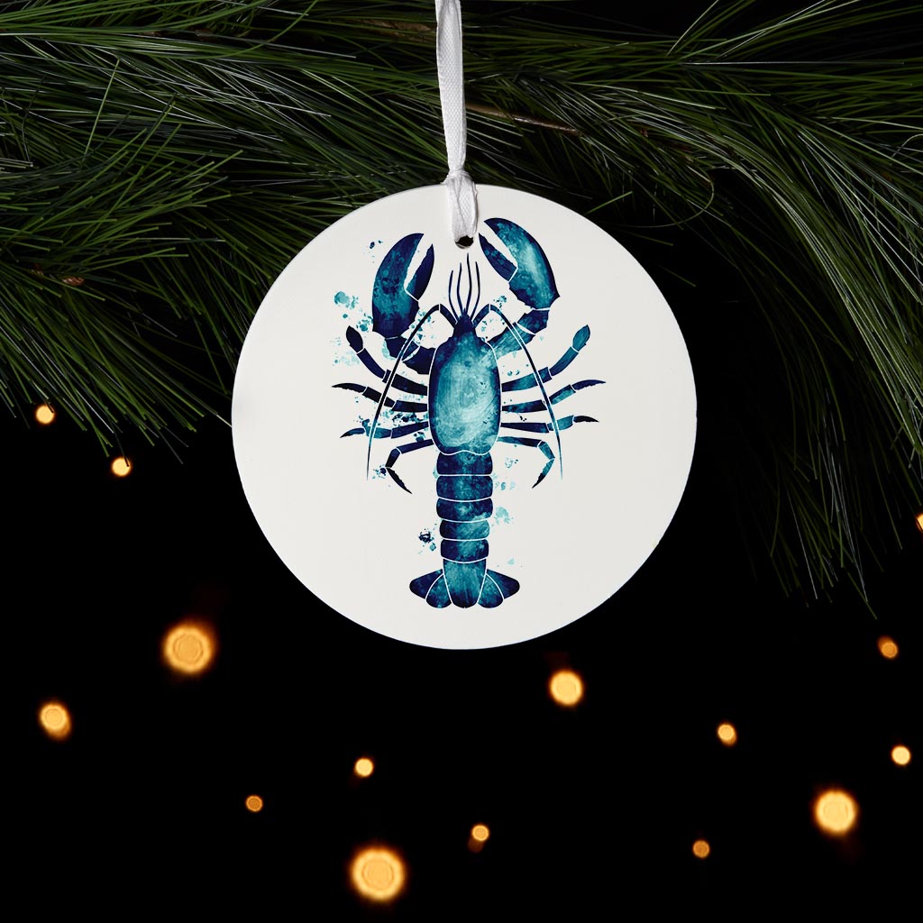 New England Water Color Lobster | Wood Ornament | Eaches | Min 6