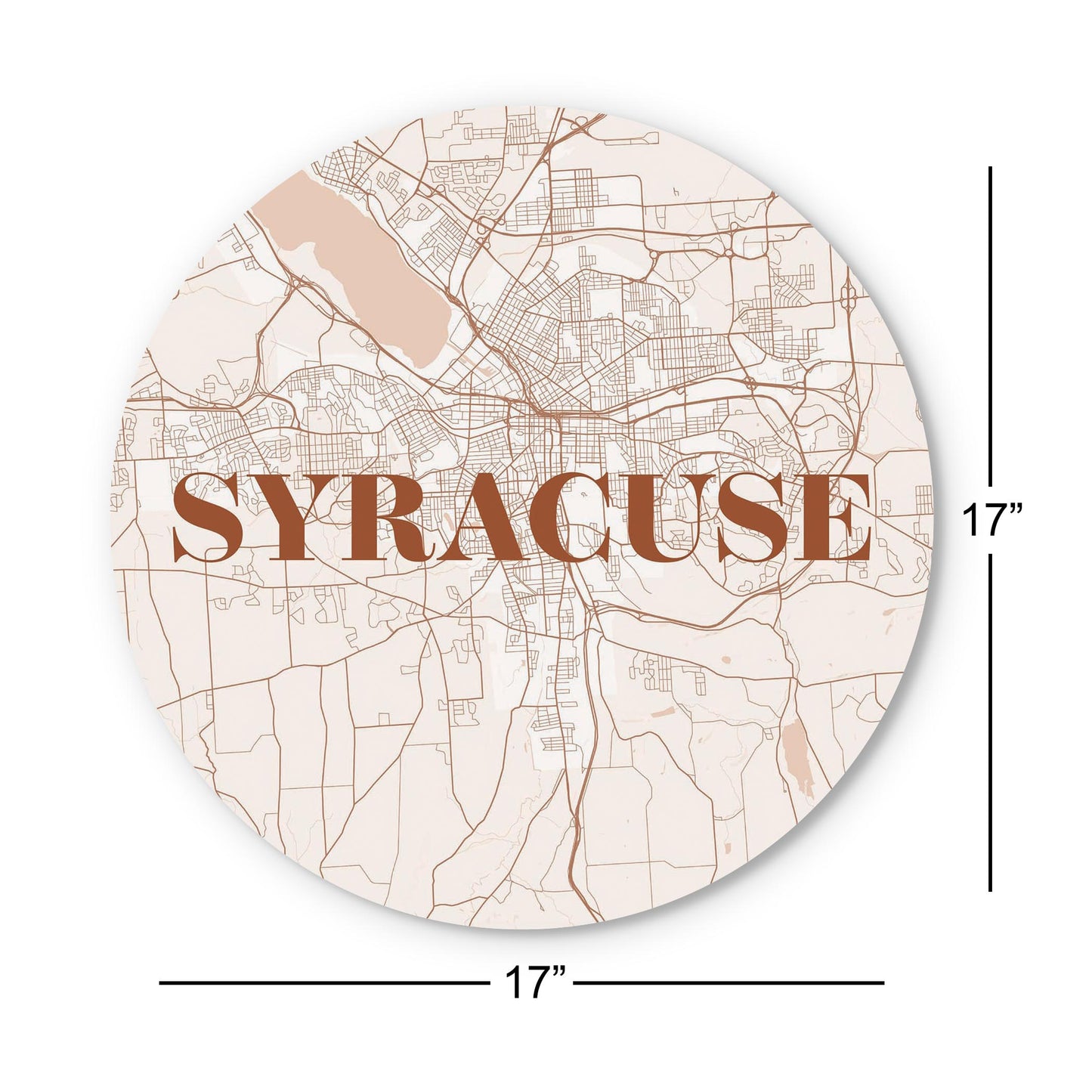 Modern Minimalist New York Syracuse Map | Wood Sign | Eaches | Min 1