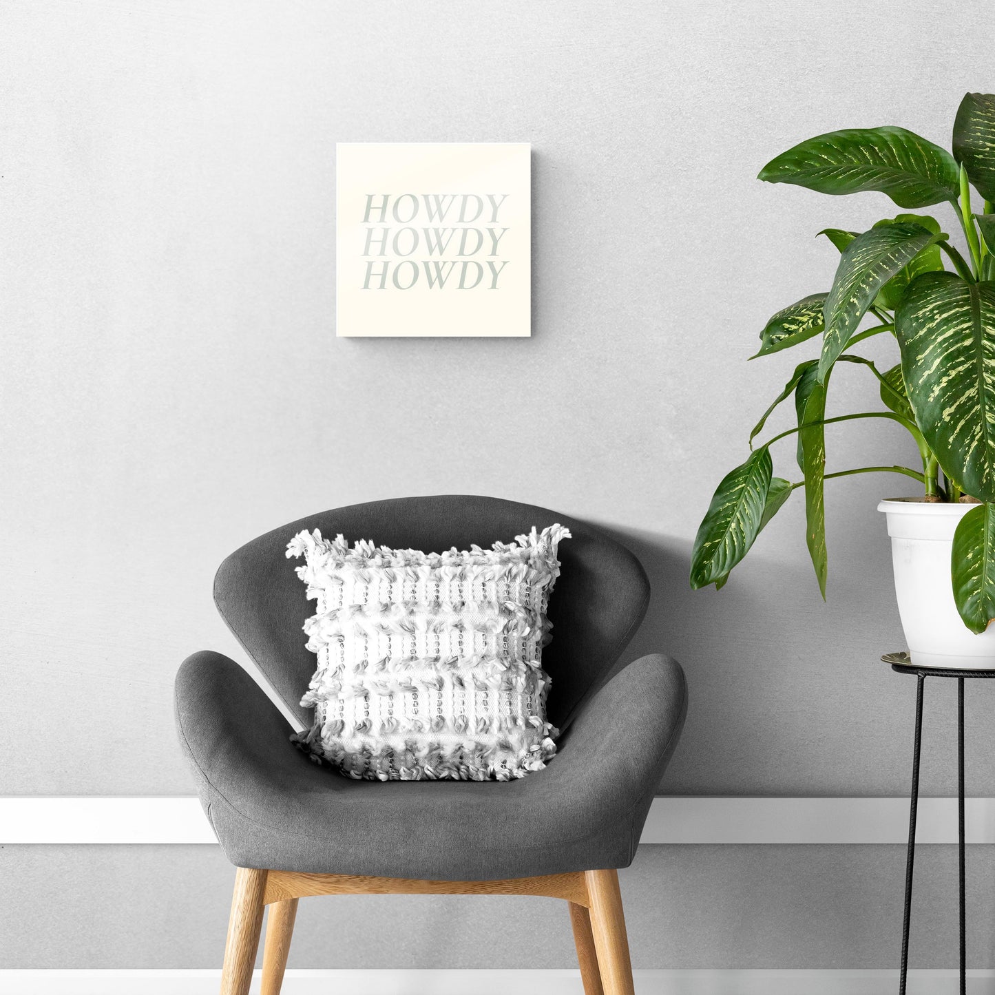 Modern Minimalist Oklahoma Howdy | Hi-Def Glass Art | Eaches | Min 1