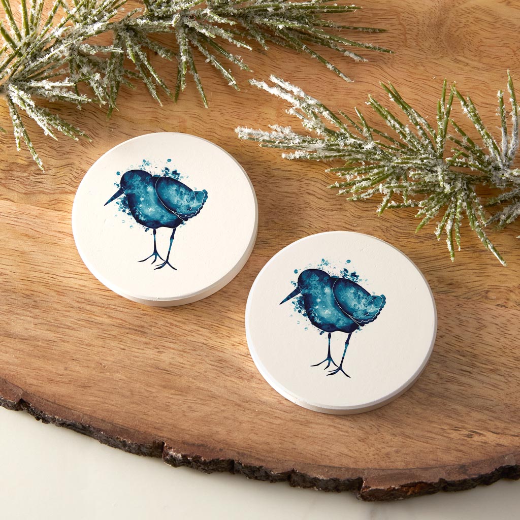 East Coast Water Color Sand Piper| Absorbent Car Coasters | Set of 2 | Min 4