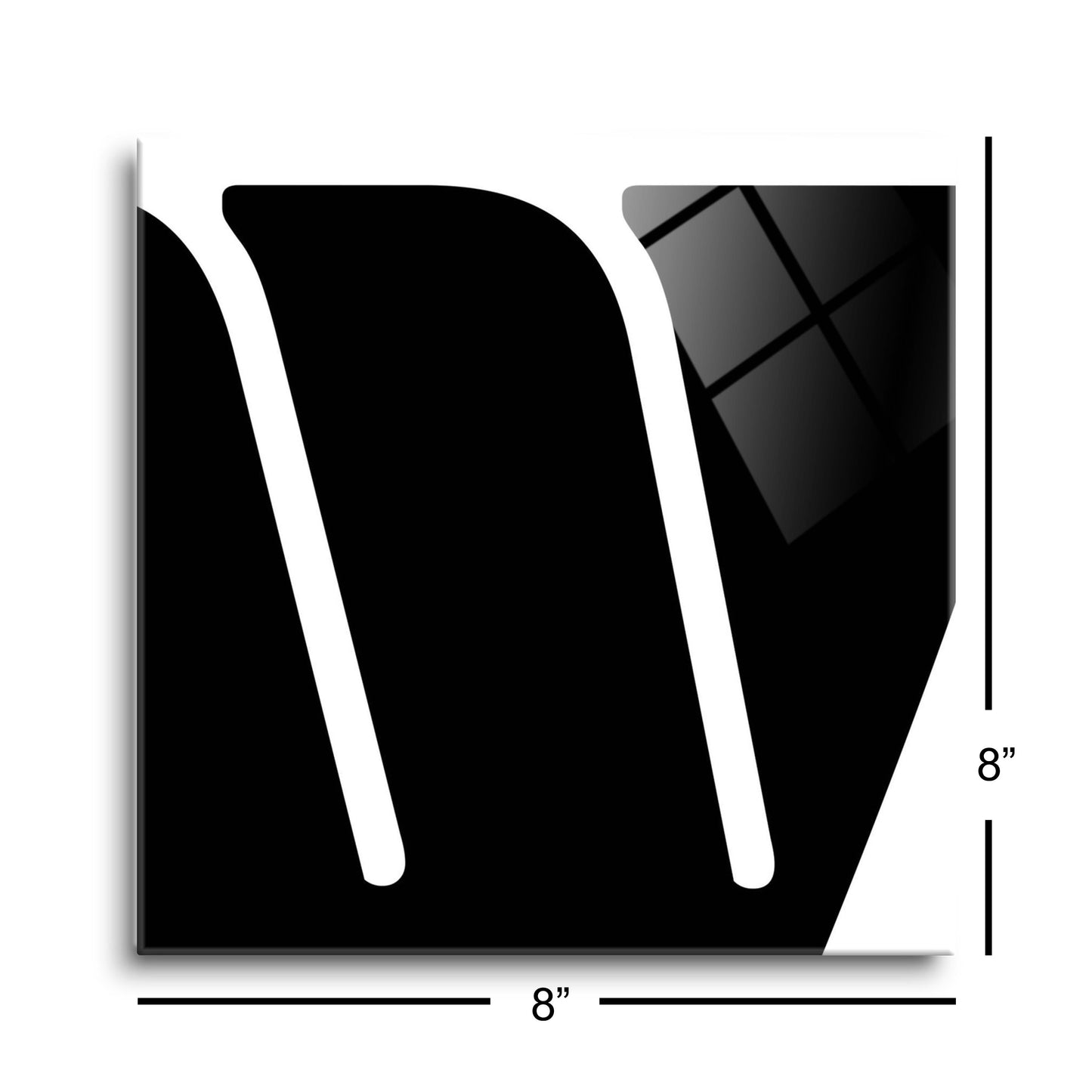 Fun Chunky Monogram W | Hi-Def Glass Art | Eaches | Min 2