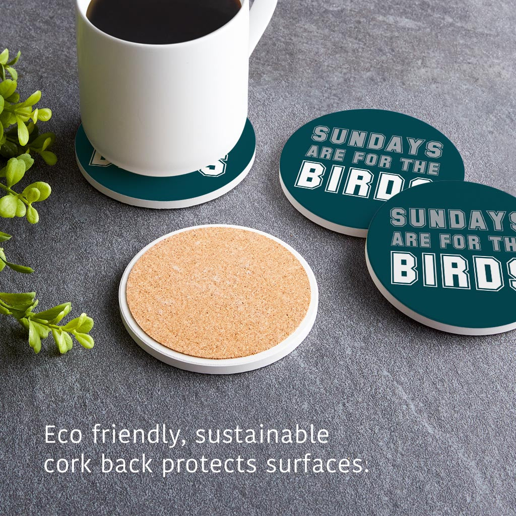 Modern Minimalist Pennsylvania Bird Sundays | Absorbent Coasters | Set of 4 | Min 2