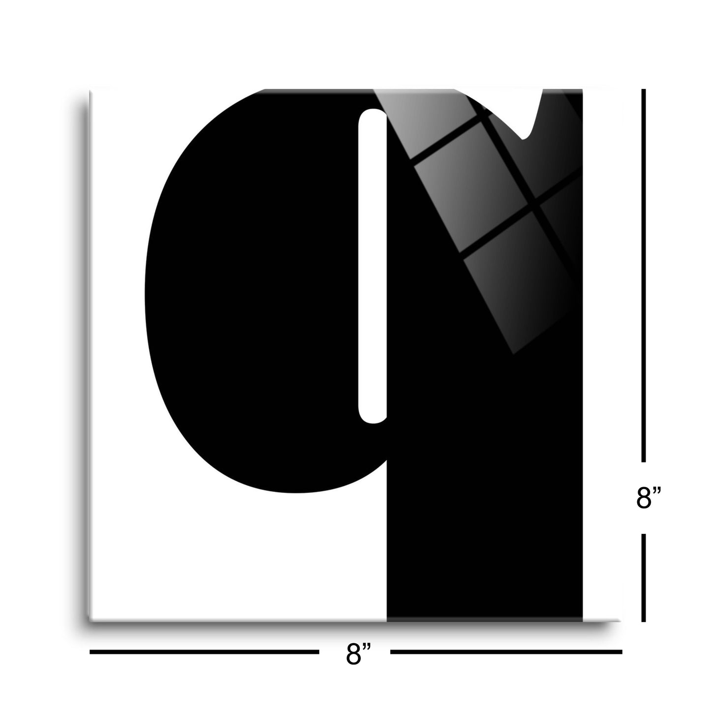 Fun Chunky Monogram Q | Hi-Def Glass Art | Eaches | Min 2