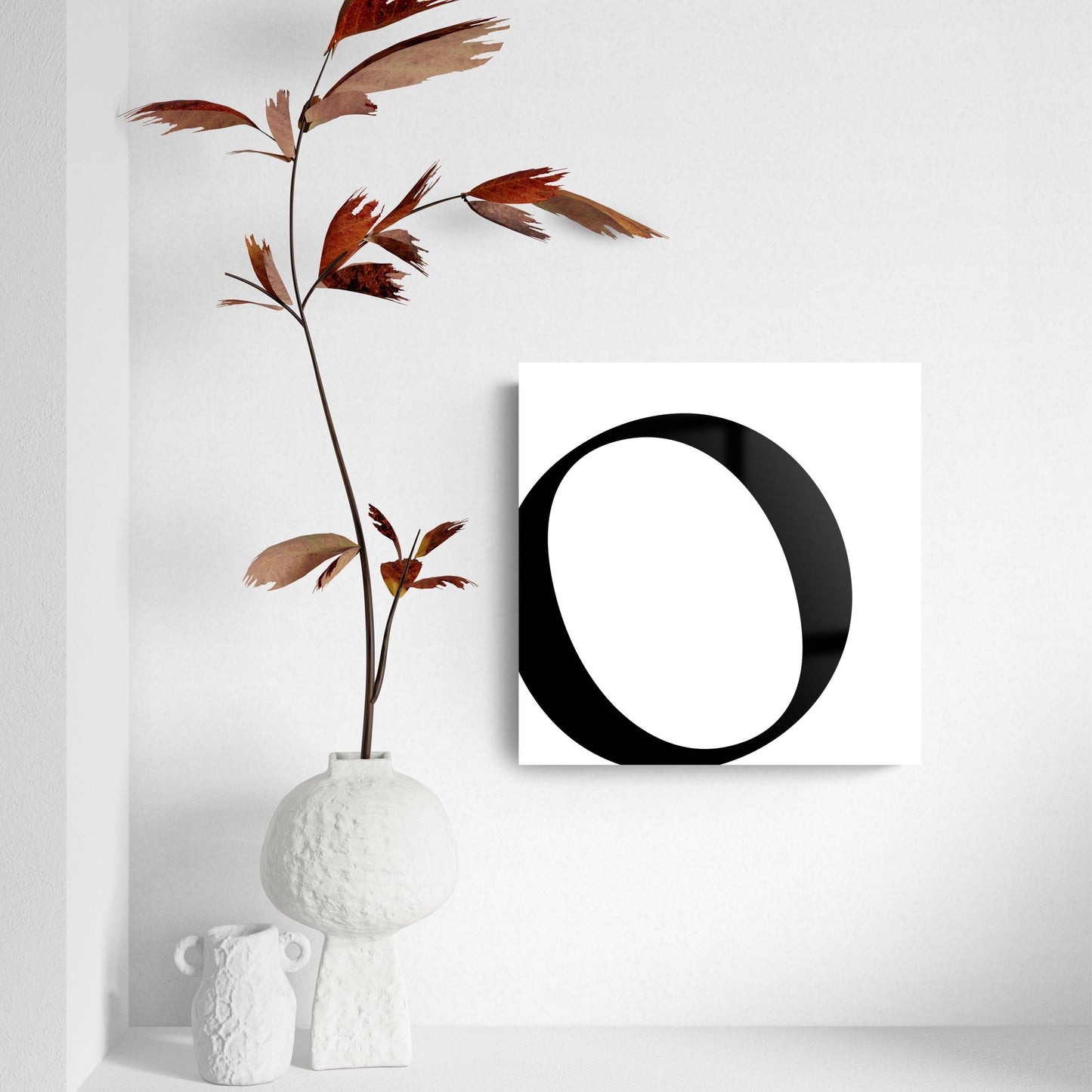 Minimal Monogram O | Hi-Def Glass Art | Eaches | Min 2