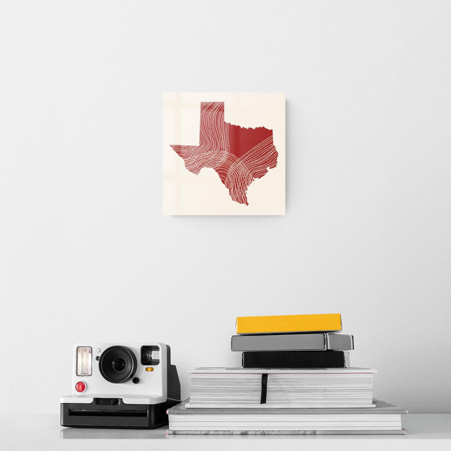 Modern Minimalist Texas Fluid Line State Shape | Hi-Def Glass Art | Eaches | Min 2