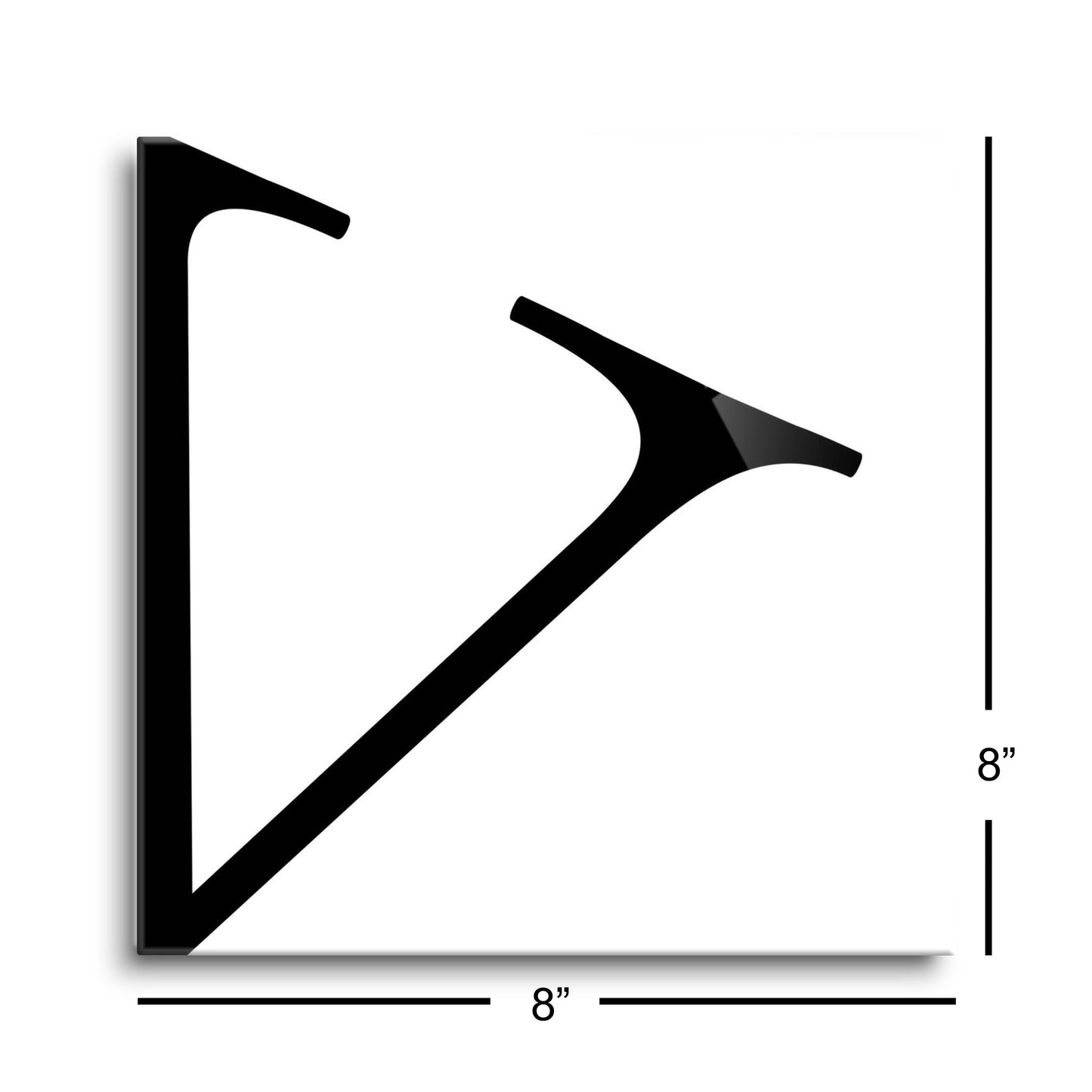 Minimal Monogram V | Hi-Def Glass Art | Eaches | Min 2
