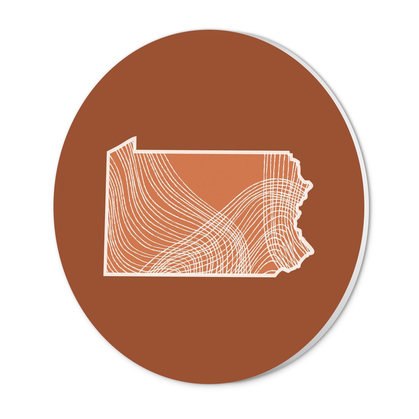 Modern Minimalist Pennsylvania State Lines Dark | Wood Sign | Eaches | Min 1