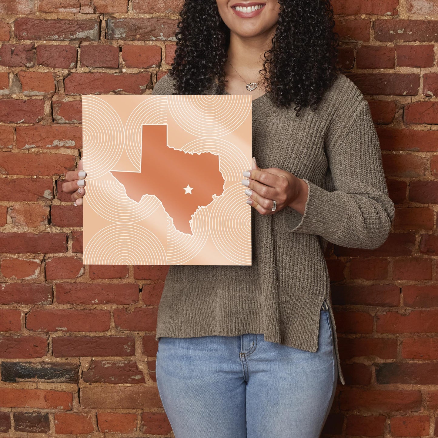Modern Minimalist Texas Austin Star | Hi-Def Glass Art | Eaches | Min 1