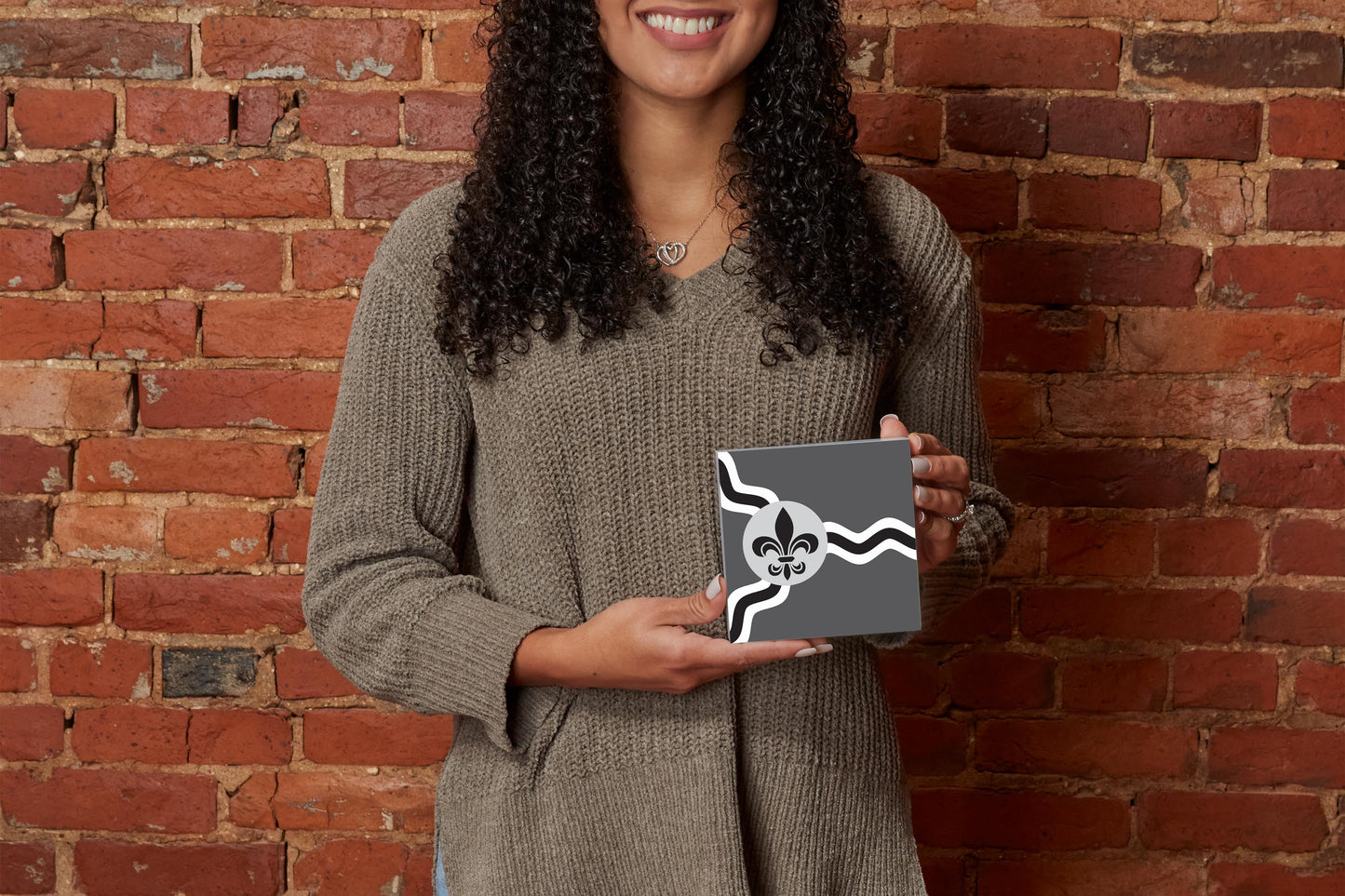 Minimalist B&W Missouri St Louis Flag | Wood Block | Eaches | Min 4