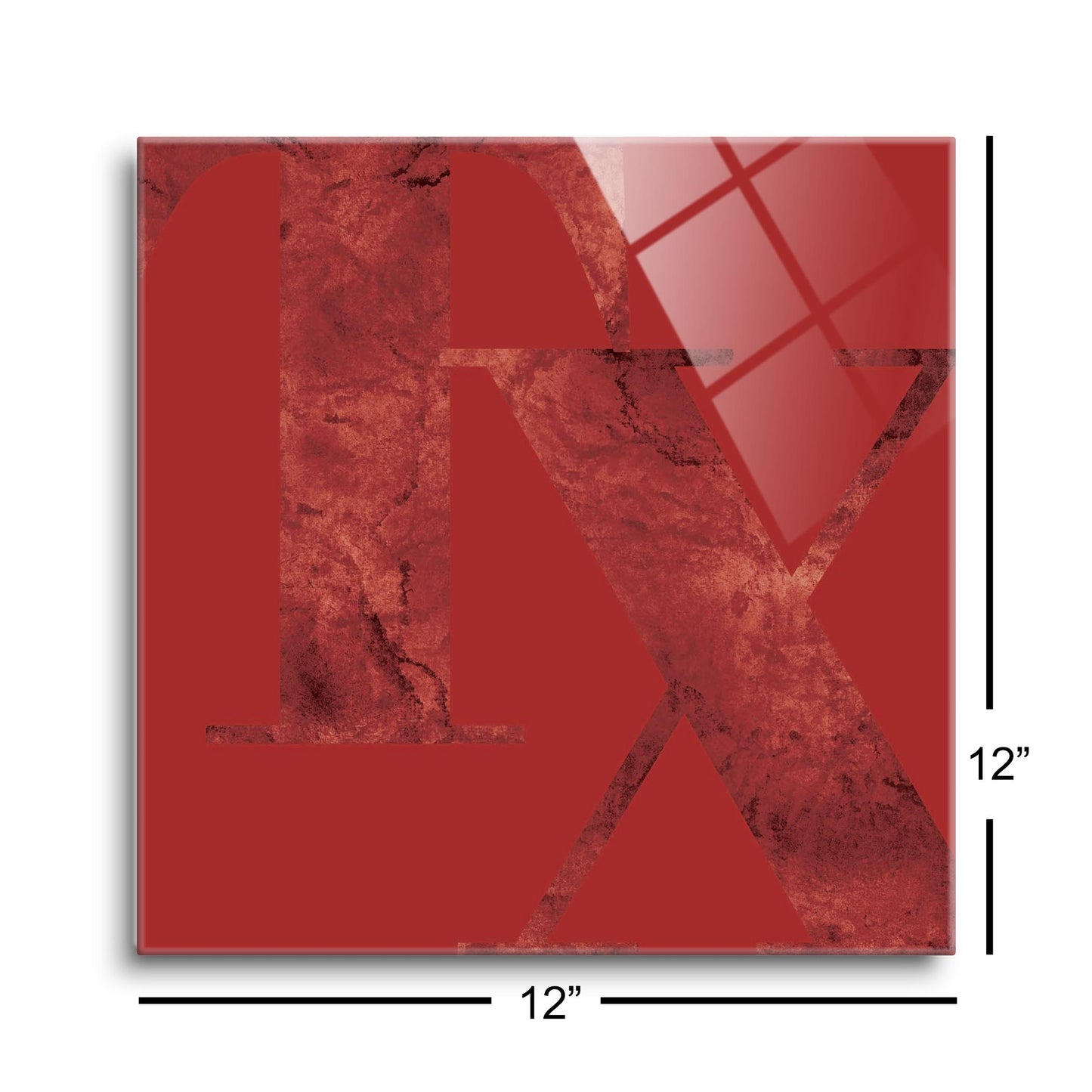 Modern Minimalist Texas Red Tx | Hi-Def Glass Art | Eaches | Min 1