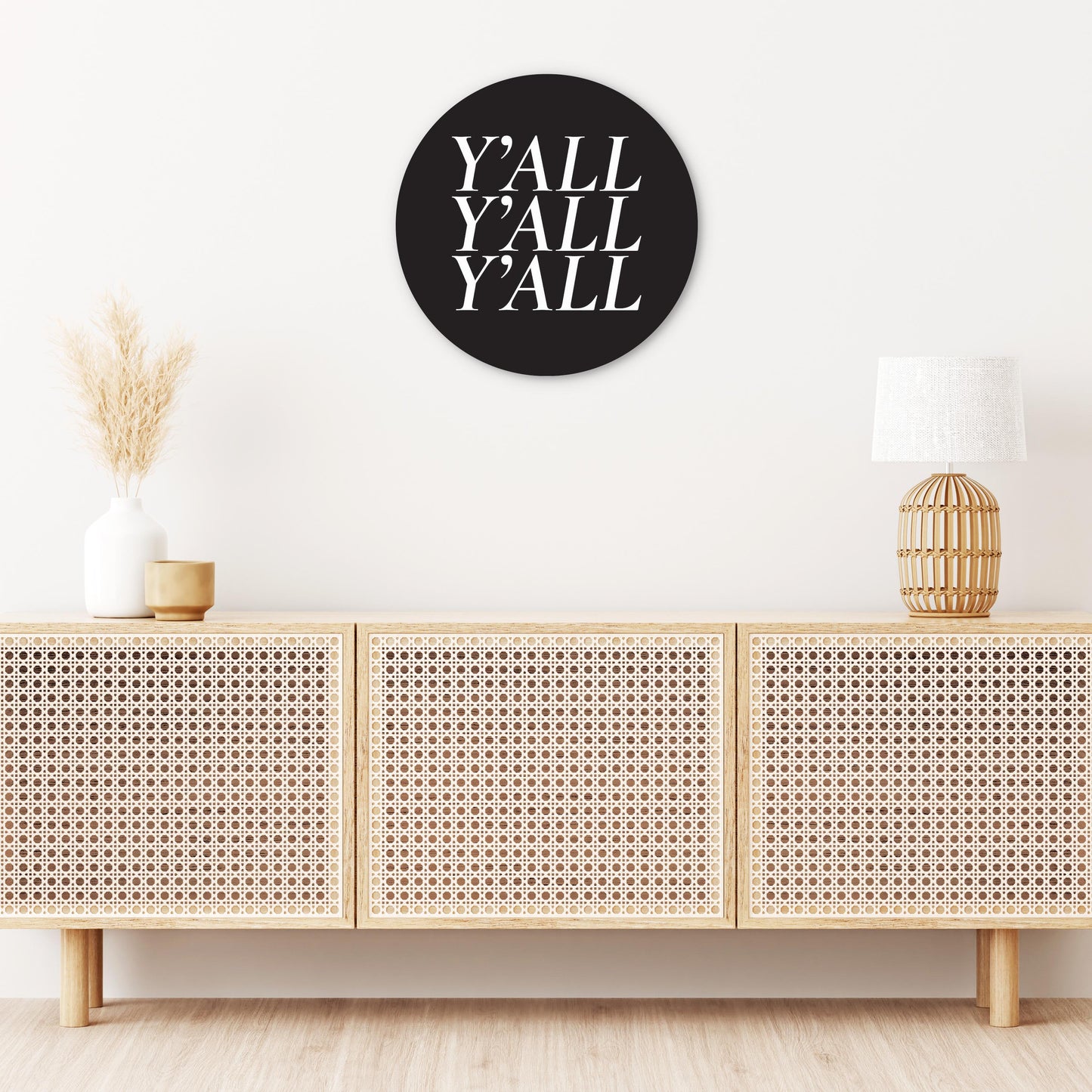 Minimalistic B&W Texas Yall | Wood Sign | Eaches | Min 1