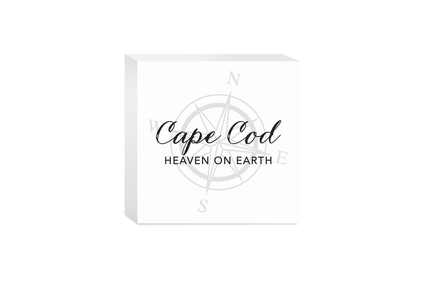 Minimalistic B&W Cape Cod Heaven On Earth | Wood Block | Eaches | Min 4