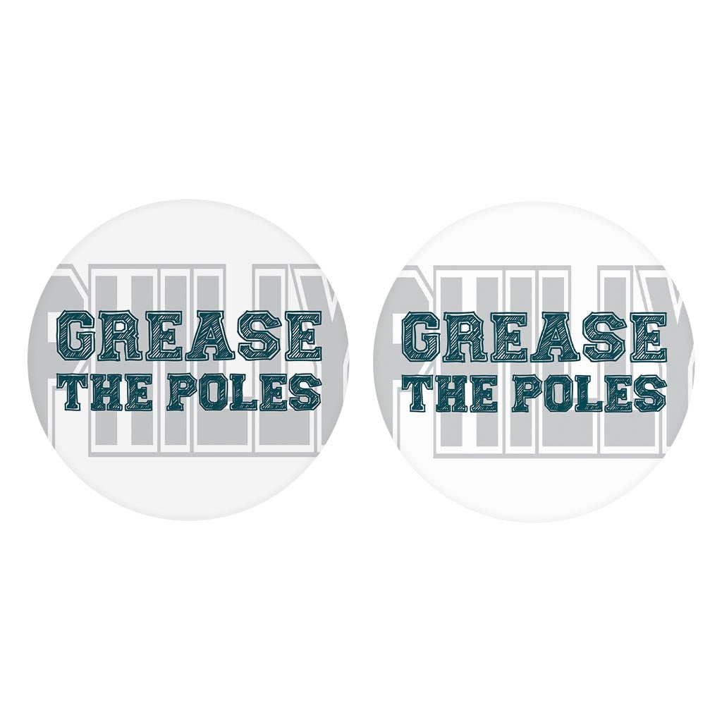 Modern Minimalist Pennsylvania Grease The Poles | Absorbent Car Coasters | Set of 2 | Min 4