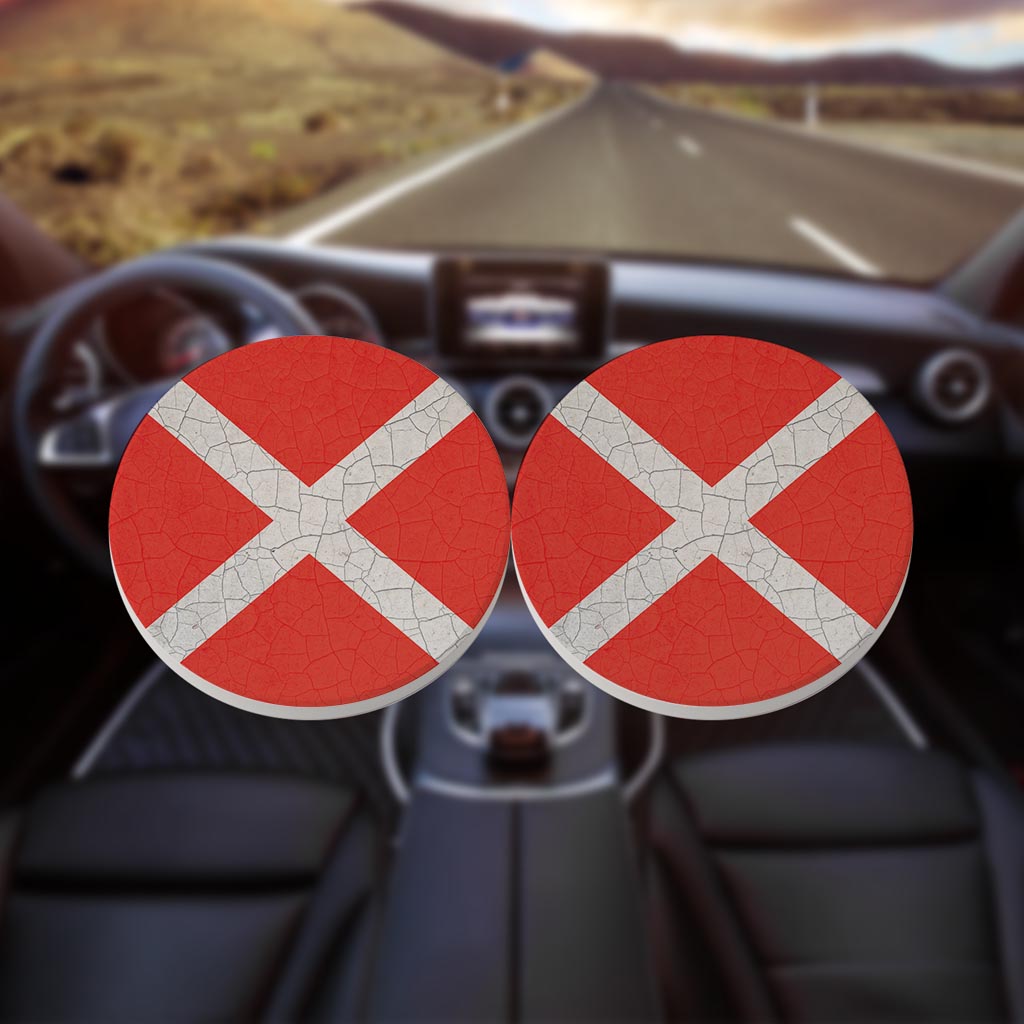 Nautical Flag Victor| Absorbent Car Coasters | Set of 2 | Min 4