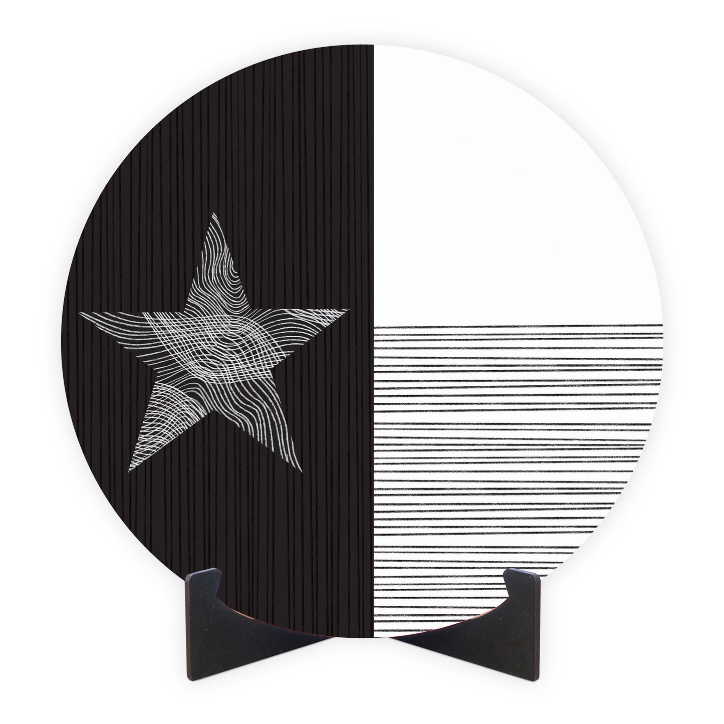 Modern Texas State Flag Abstract Lines | Wood Sign | Eaches | Min 1