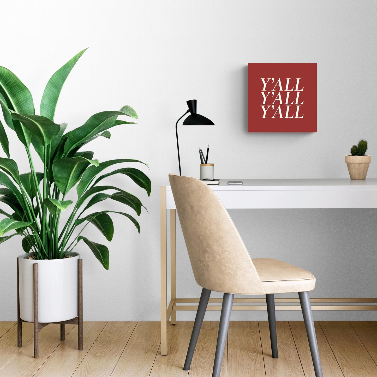 Modern Minimalist Oklahoma Yall | Wood Sign | Eaches | Min 2