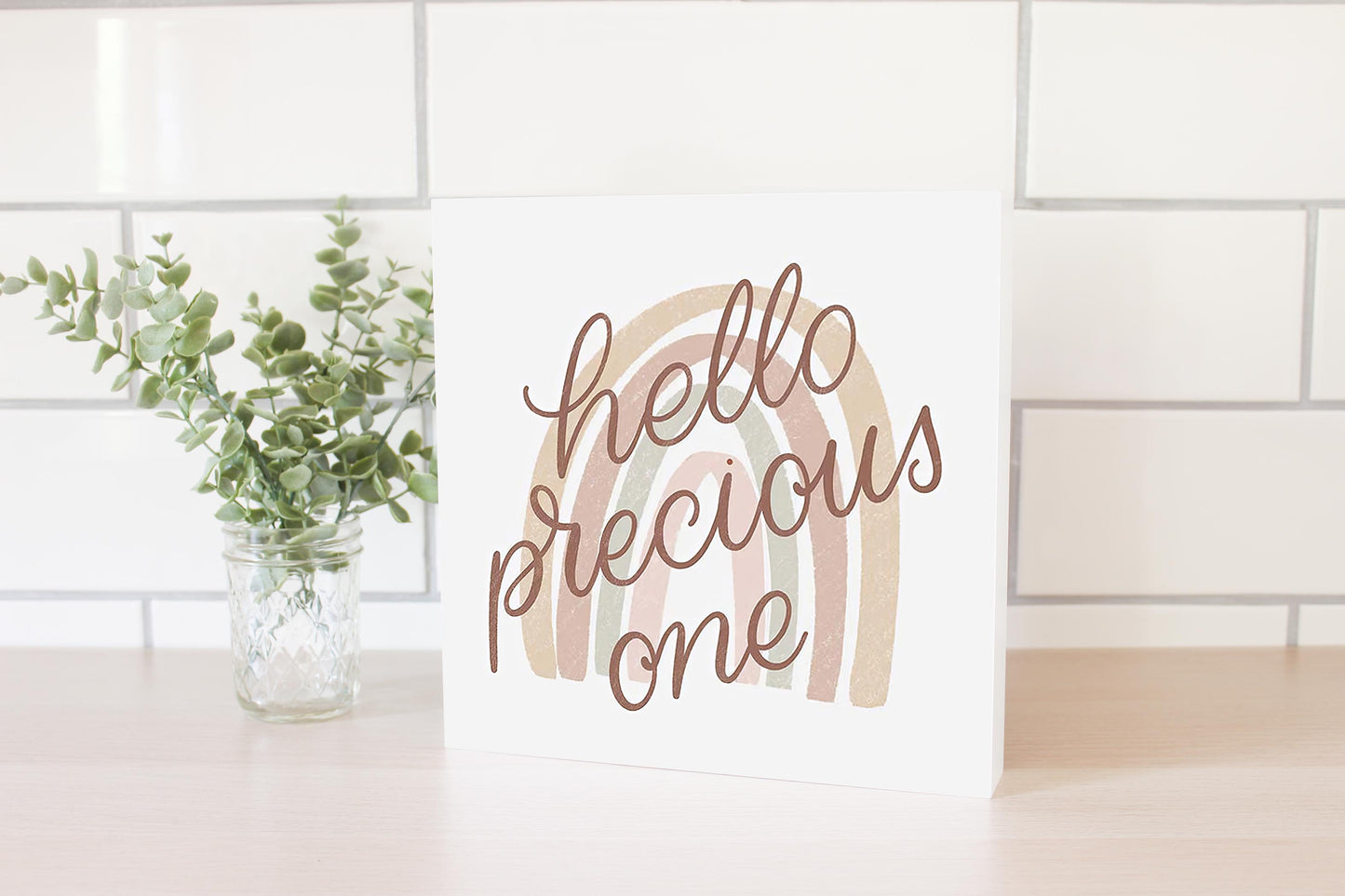 Hello Precious One | Wood Block | Eaches | Min 2