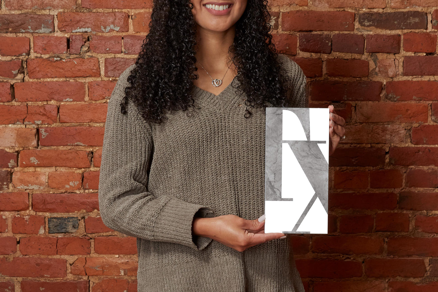Modern White Texas Initials | Wood Block | Eaches | Min 4