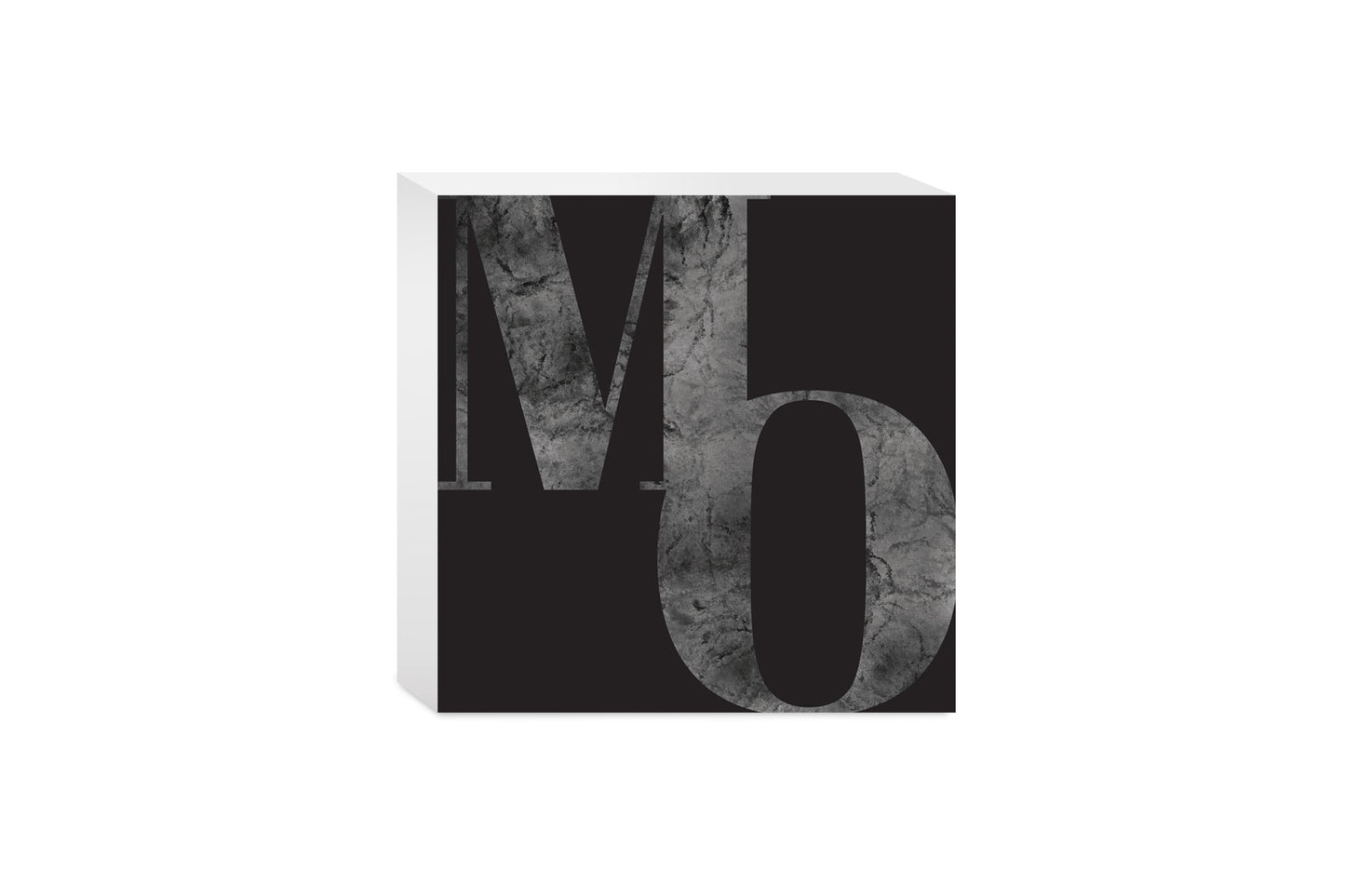 Minimalist B&W Missouri Black Initials | Wood Block | Eaches | Min 4