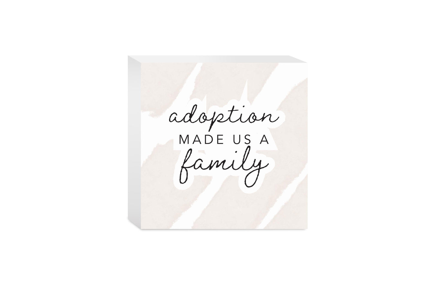 Modern Minimalist Mothers Day Adoption | Wood Block | Eaches | Min 4