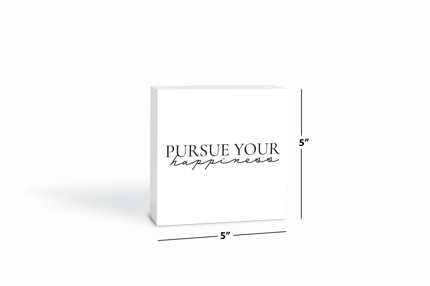 Minimalistic B&W Pennsylvania Happiness Quip | Wood Block | Eaches | Min 4