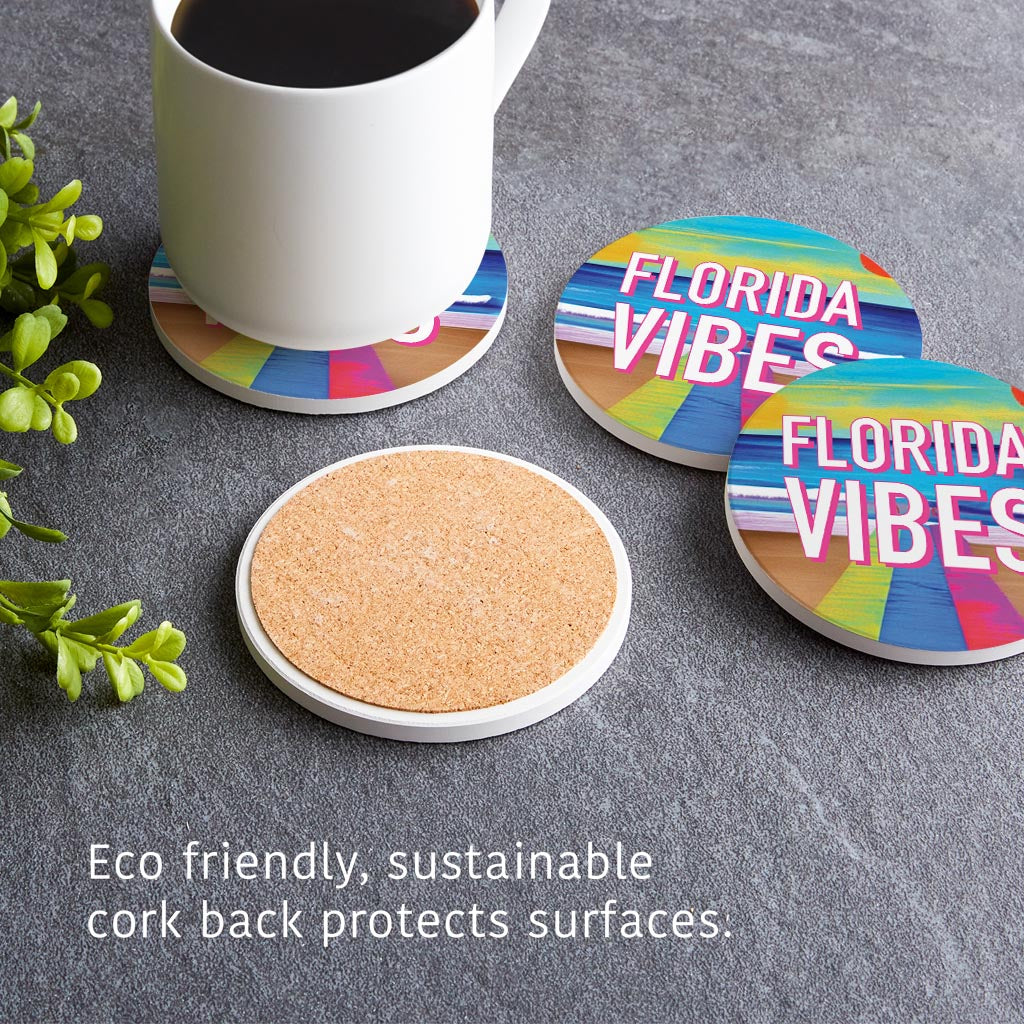 Florida Vibes | Absorbent Coasters | Set of 4 | Min 2