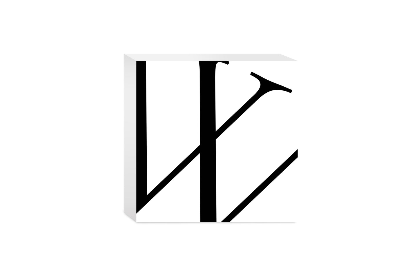 Minimal Monogram W | Wood Block | Eaches | Min 4