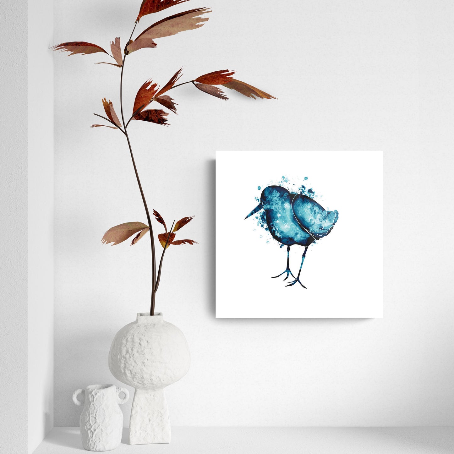 New England Water Color Sand Piper | Hi-Def Glass Art | Eaches | Min 2