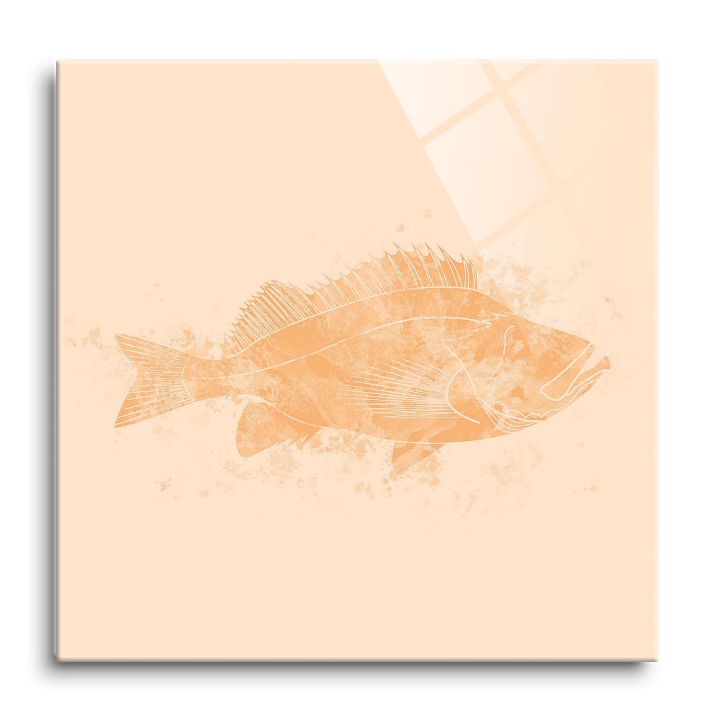 Louisiana Colorful Water Color Red Fish | Hi-Def Glass Art | Eaches | Min 1